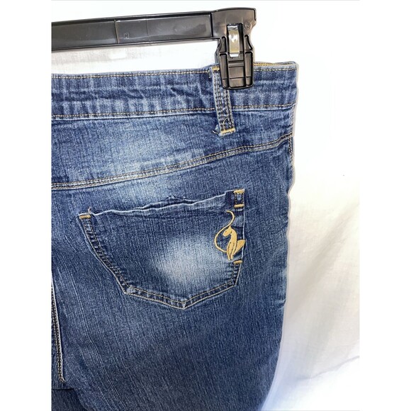 Phat Fashion Silver Label Straight Jeans Women’s Size 18 Blue Zip Fly Cowgirl - Picture 10 of 12